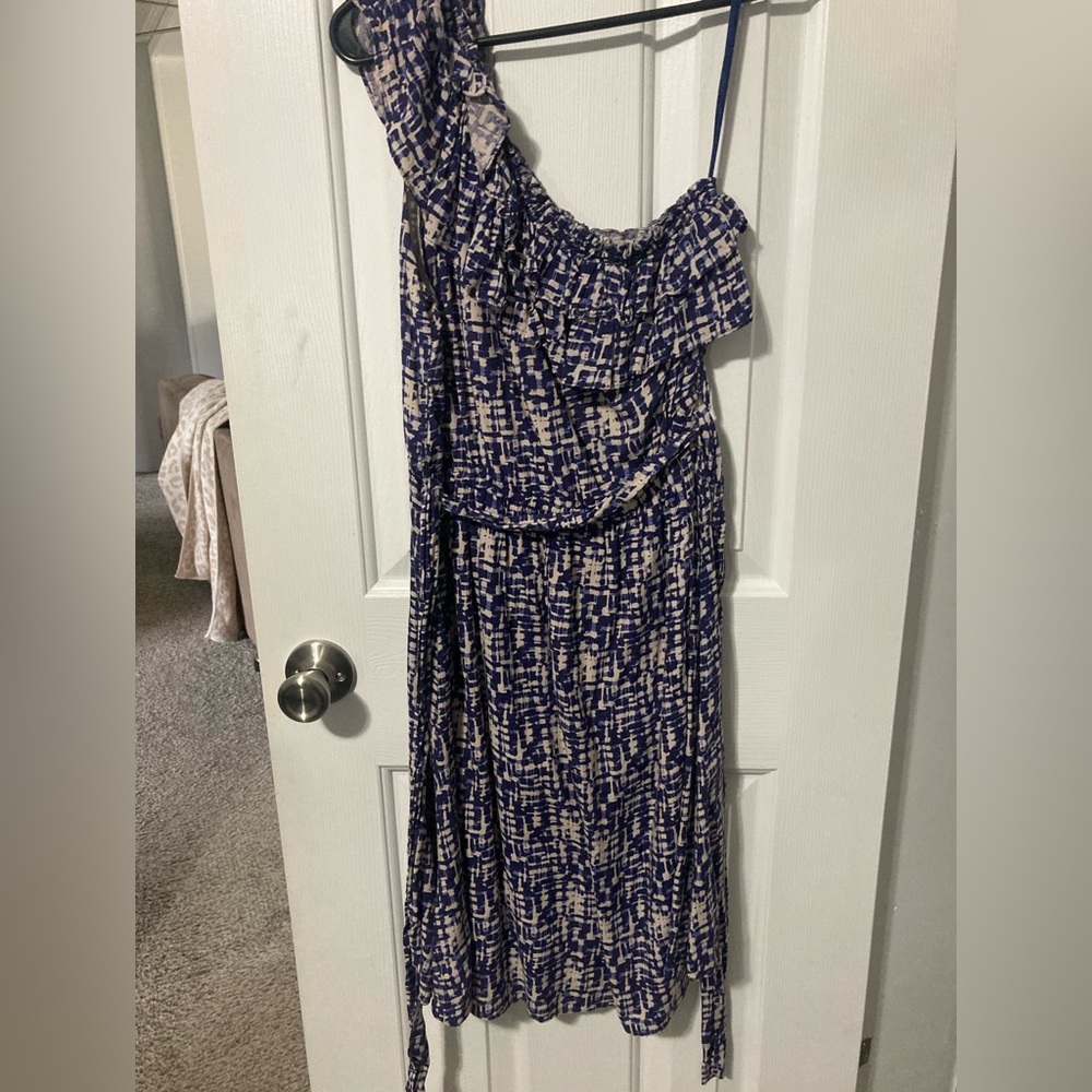 Gabriella Rocha Lavender and Cream Ruffle dress